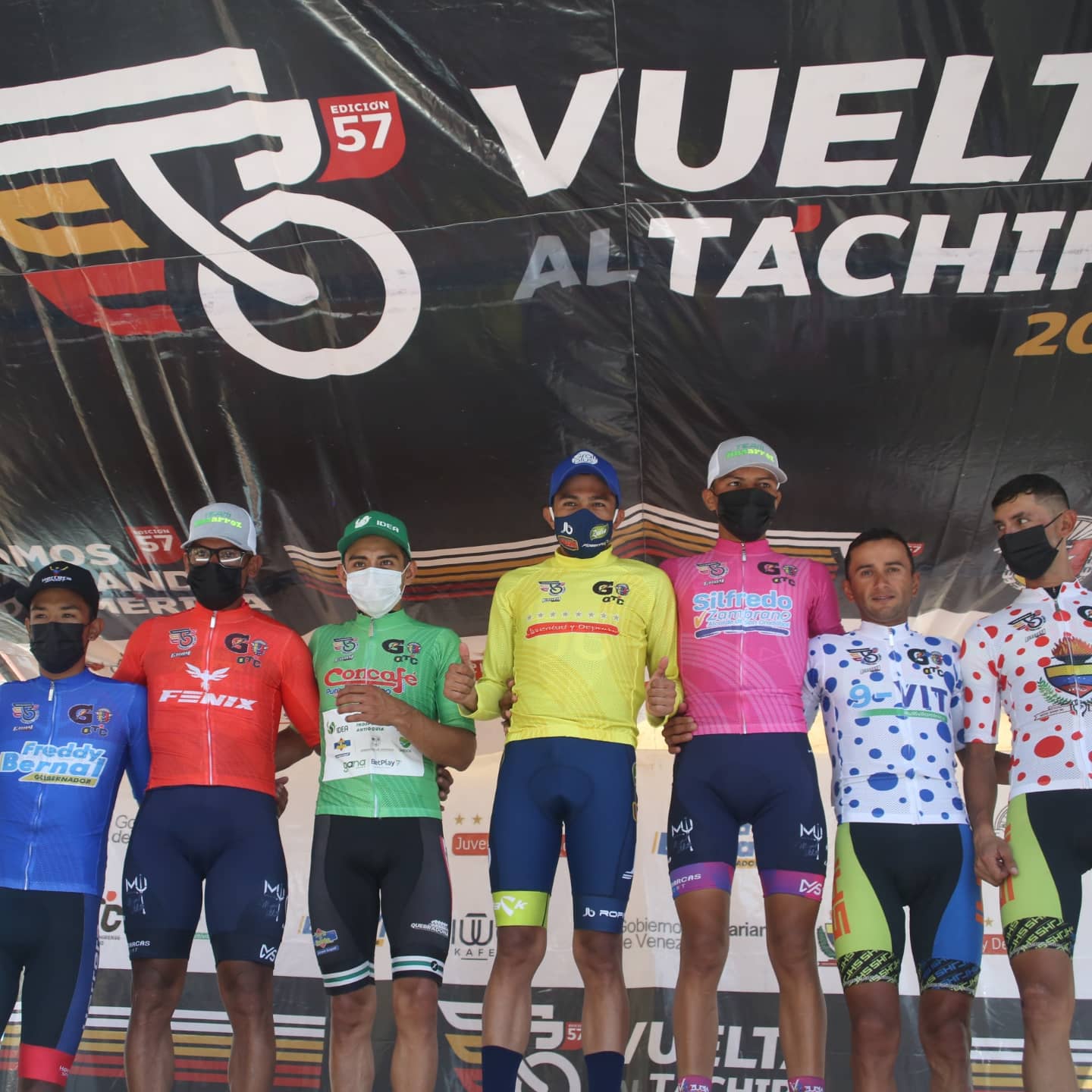 Podio de la Vuelta al Táchira 2022 cumplidas cuatro etapas TACHIRA NEWS
