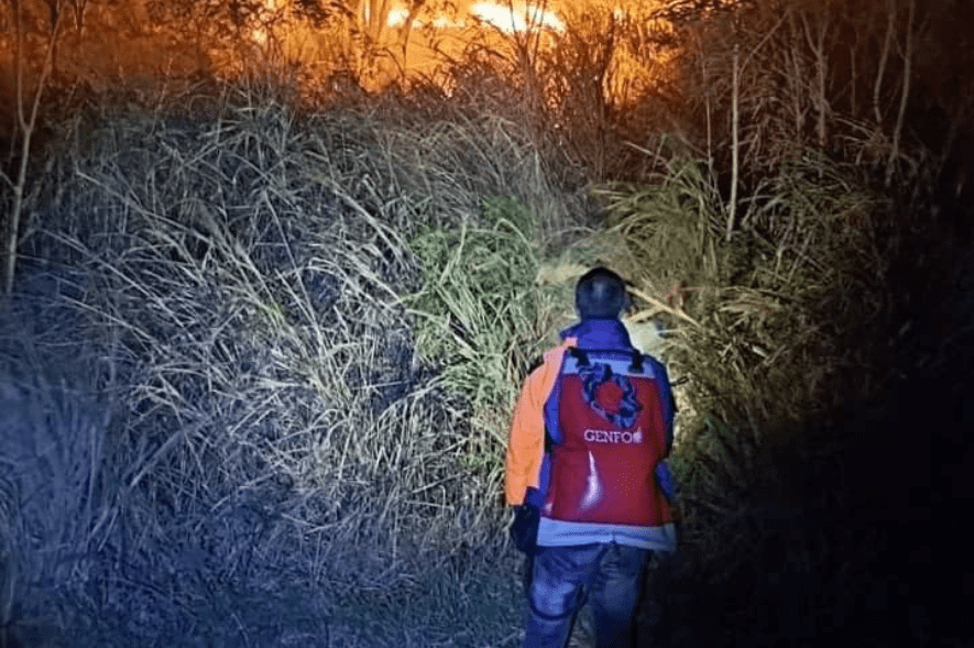 PC Lobatera controló incendio de vegetación la noche de jueves