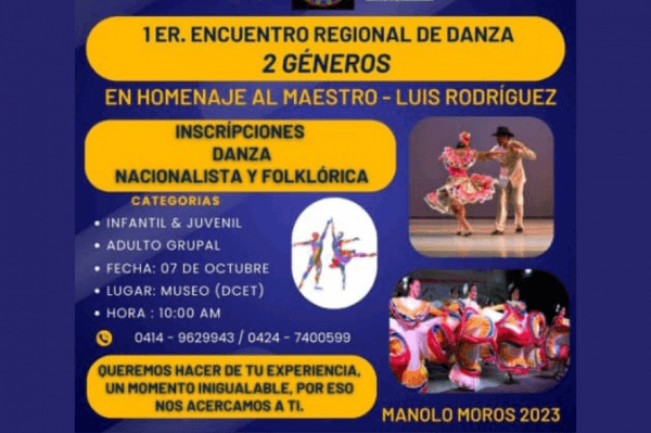 DCET organizará 1er Festival regional de danza en honor al maestro Luis Rodríguez