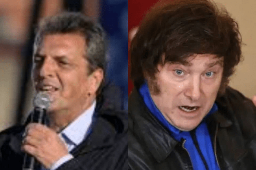 Sergio Massa y Javier Milei a segunda vuelta en Argentina