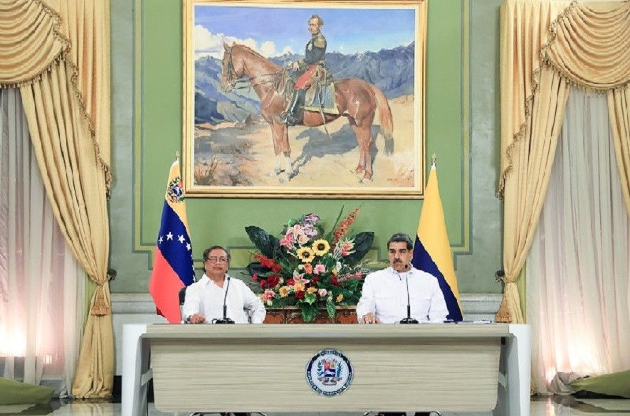 Reunión de Petro y Maduro