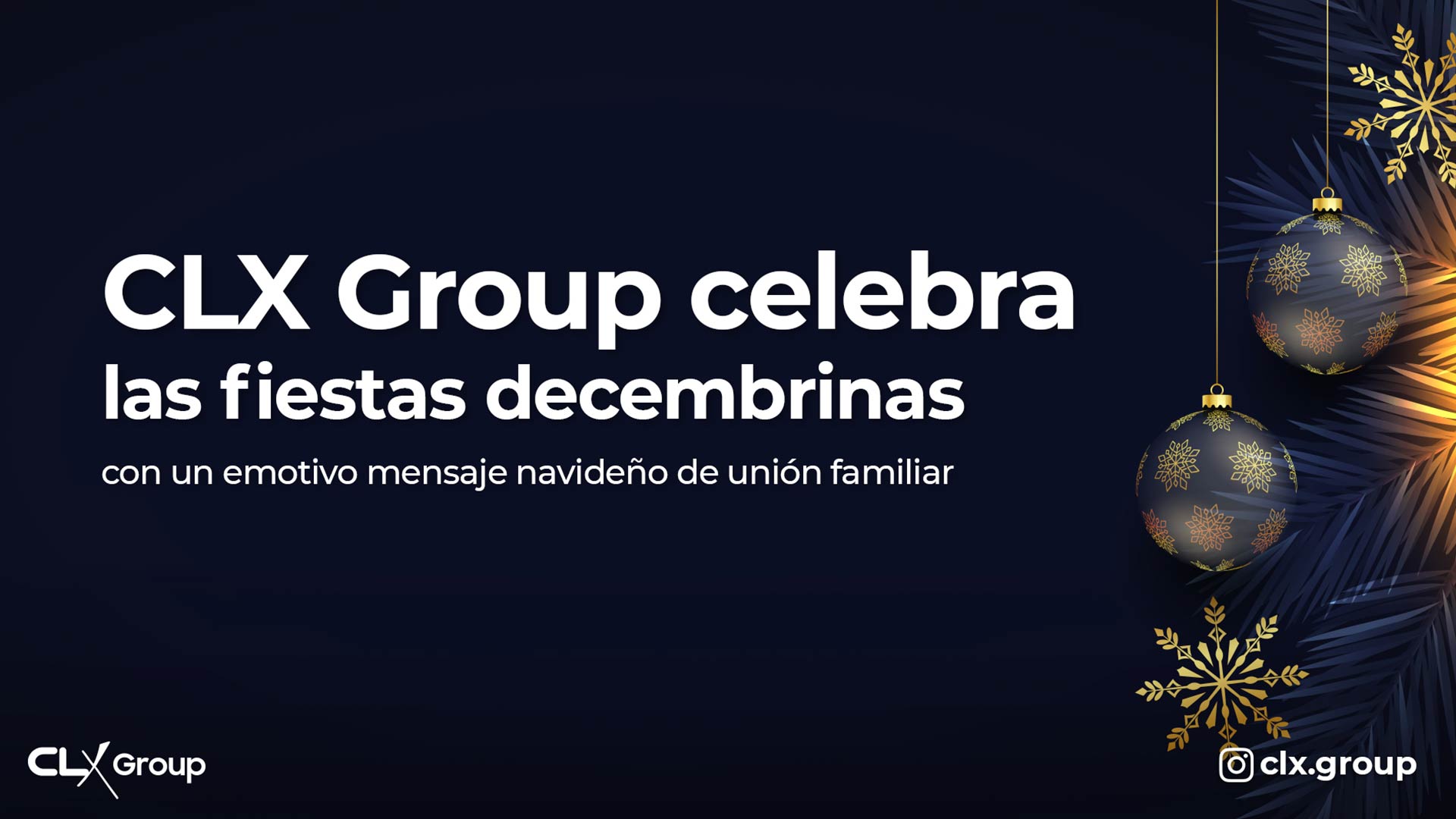 Una feliz navidad les desea CLX Group y su CEO, Nasar Ramadan Dagga Mujamad, en la época más feliz y esperada del año, una temporada de unión, paz y prosperidad que llega para recordar los valores, así como las tradiciones que hacen parte del día a día del venezolano, creando los momentos más especiales con amigos y seres queridos. Llevando su emotivo mensaje navideño a cada rincón del país, CLX Group compartió sus mejores deseos para este fin de año 2023 a través de un audiovisual que condensa el sentimiento único de las fiestas decembrinas de Venezuela, otorgándole un significado auténtico y original a la llegada del niño Jesús y a la Nochevieja. Un regalo de Navidad El video, de dos minutos de duración, tiene como protagonistas a los trabajadores del gran equipo de CLX Group, CLX Samsung y Multimax Store, en compañía del COO del grupo empresarial Nelson Sánchez, quienes relataron sus recuerdos favoritos de la infancia durante la víspera de la Navidad, transmitiendo sus variadas tradiciones familiares que evocan a diferentes regiones del país, pero los unen como venezolanos. El mensaje navideño de CLX Group fue creado para transmitir a los venezolanos la importancia de la unión en estas fechas, así como el valor compartir y disfrutar momentos en familia, recordando siempre a aquellos que no se encuentran con nosotros de forma física; pero siempre están presentes de corazón, expresó Nasar Dagga, presidente del grupo empresarial, realzando las costumbres y bondades de esta temporada de alegría y prosperidad. “Resaltamos el valor de la familia en Navidad porque esta época es la mejor para conectarnos con nuestros seres queridos y recordar todas aquellas experiencias que nos han llevado hasta donde estamos. Mucho más que los arreglos y la ropa, hay que atesorar las memorias de la niñez, porque al final son estas enseñanzas lo que le transmitimos a nuestros hijos a través de breves instantes que unen a generaciones enteras de venezolanos” manifestó el empresario carabobeño Nasar Ramadan Dagga. Este 2023, el espíritu navideño se siente en el aire, llenando de optimismo, felicidad y esperanza las fiestas de fin de año para los trabajadores de CLX Group, quienes auguran un 2024 lleno de reencuentros y risas, compartiendo con quienes más importan un cálido abrazo, celebrando nuestras tradiciones como solo se pueden vivir en Venezuela. Por todo esto y más, CLX Group les desea… ¡Feliz navidad a todos!