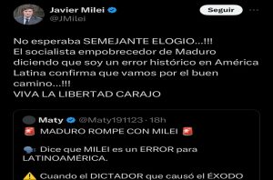 Repuesta Milei a maduro