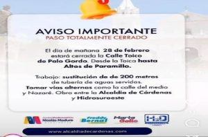 Trabajos en toico noticias táchira