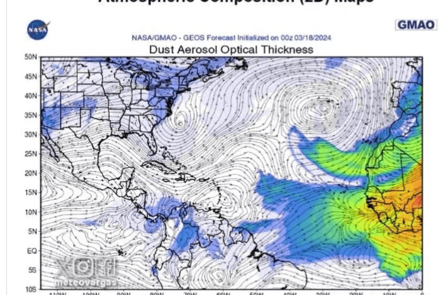 Polvo del Sahara y calima persisten en Venezuela, afectando la calidad del aire
