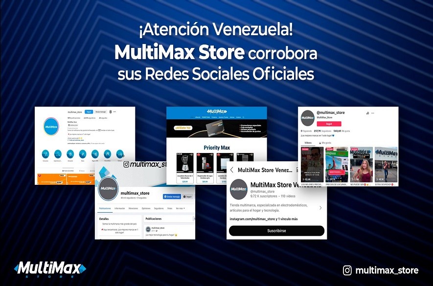 Redes Oficiales de Multimax Store