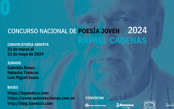 Inicia la novena edición del concurso nacional de Poesía Joven Rafael Cadenas