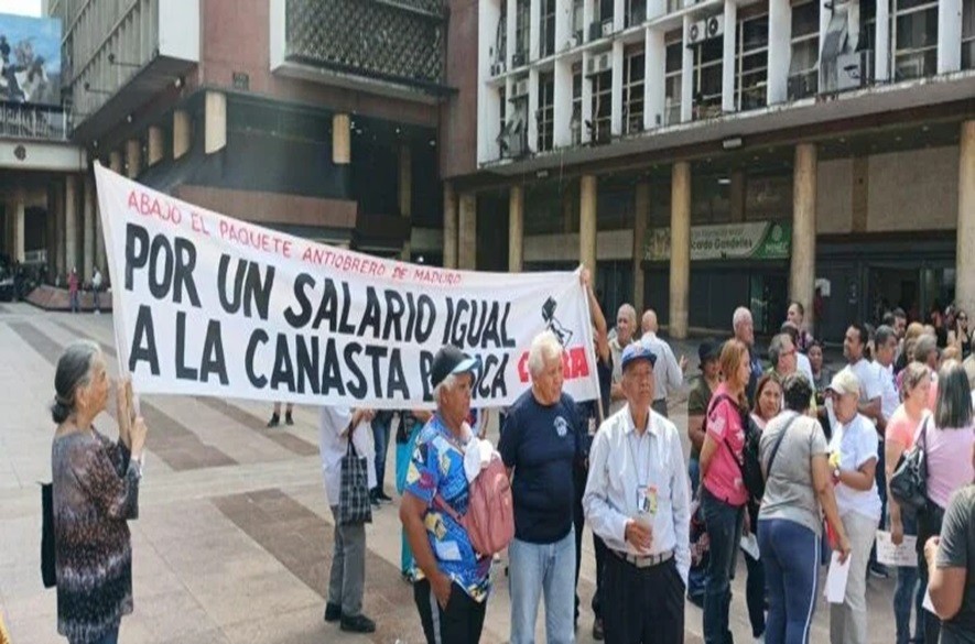 Jubilados en protesta caracas venezuela