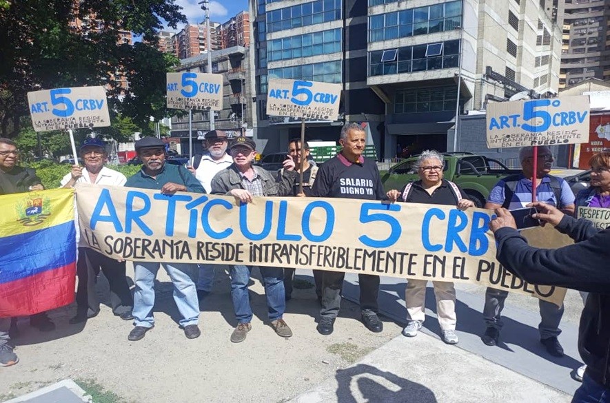 Protesta sindical en Venezuela