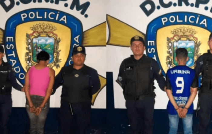 Un hombre y una mujer solicitados fueron capturados en el centro de San Cristóbal