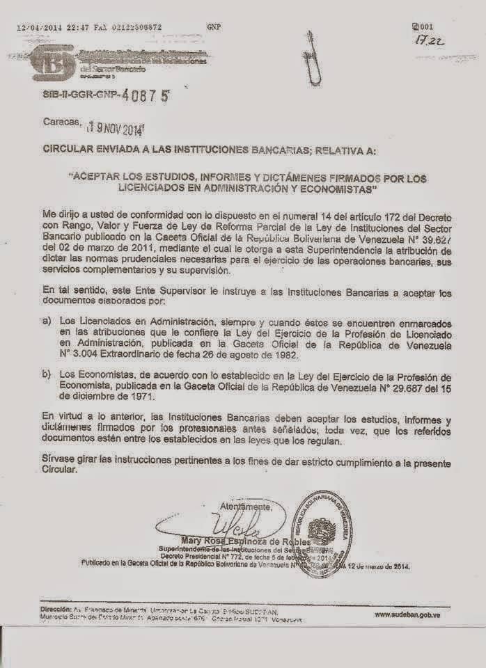 Colegio de Licenciados en Administración del estado Táchira hace un llamado a las Instituciones Bancarias