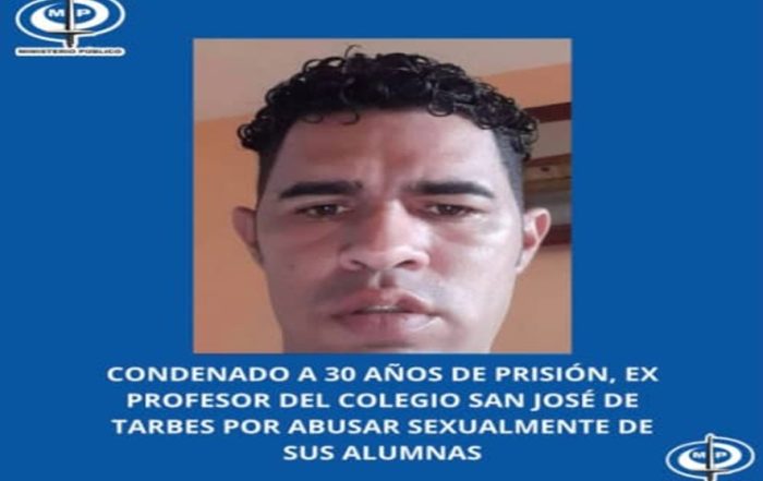 Condenan a 30 años de cárcel a exprofesor por abuso sexual
