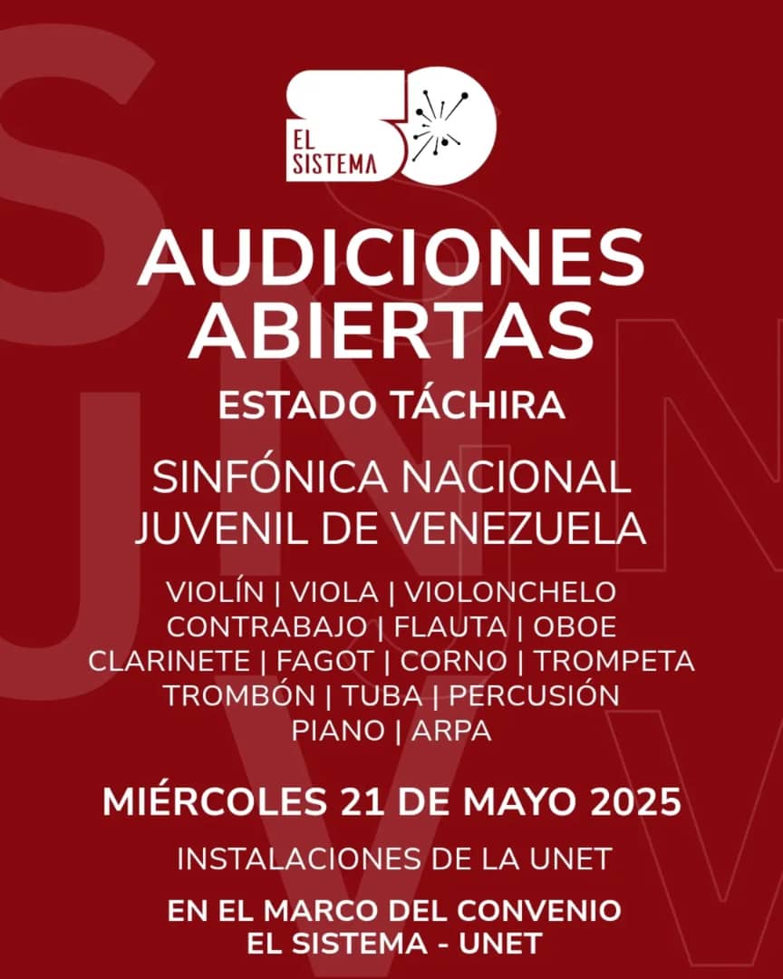 Audiciones abiertas sistema de orquestas