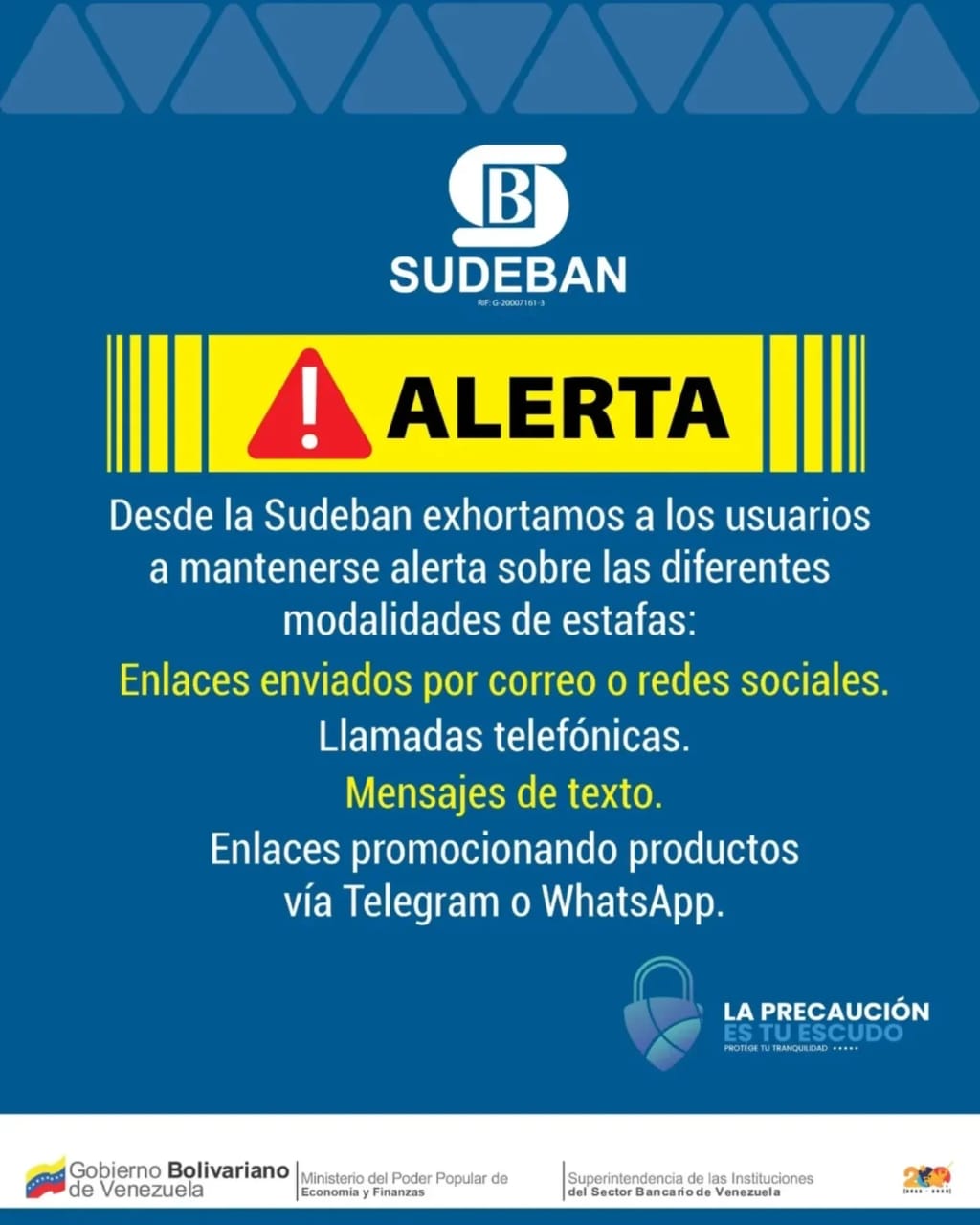 Sudeban advierte sobre aumento de estafas digitales