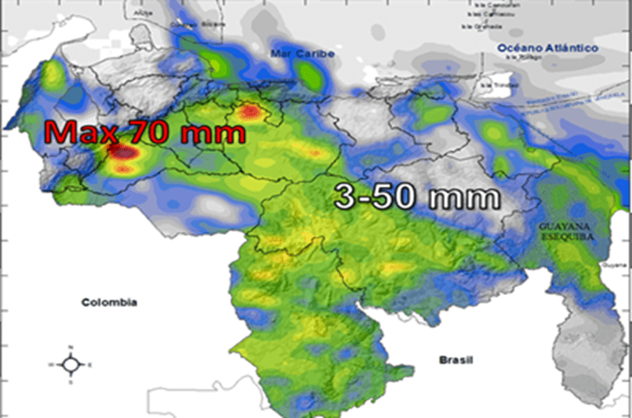 Lluvias estimadas el 30 de Junio INAMEH