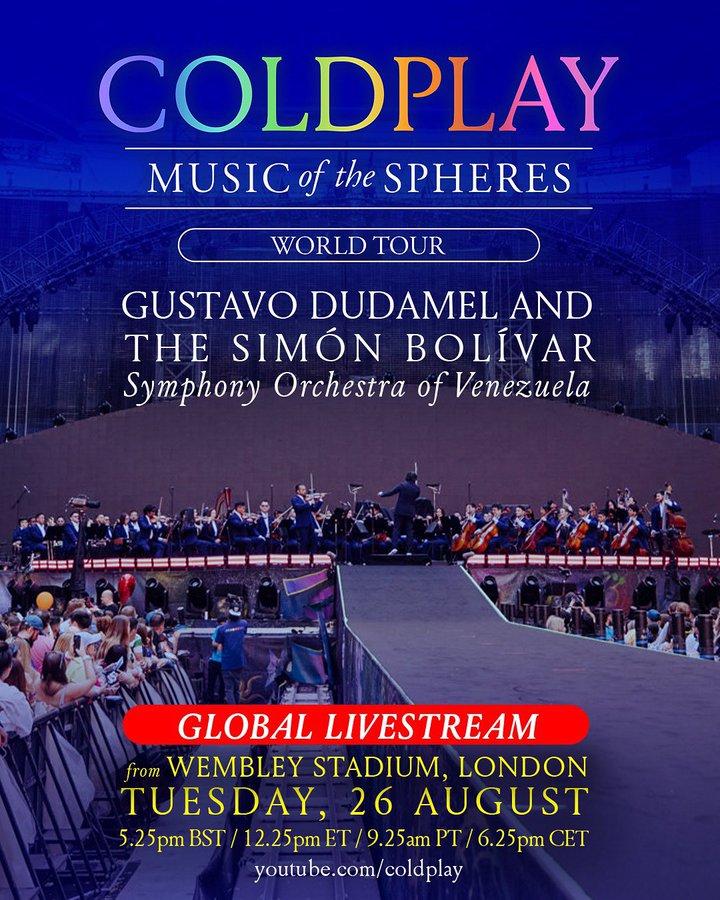 Colplay y la orquesta Simón Bolívar en vivo