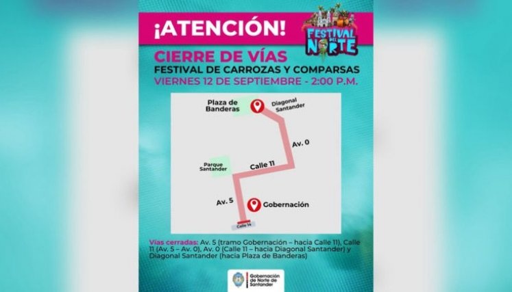 Cúcuta cerrada por el desfile de carrozas