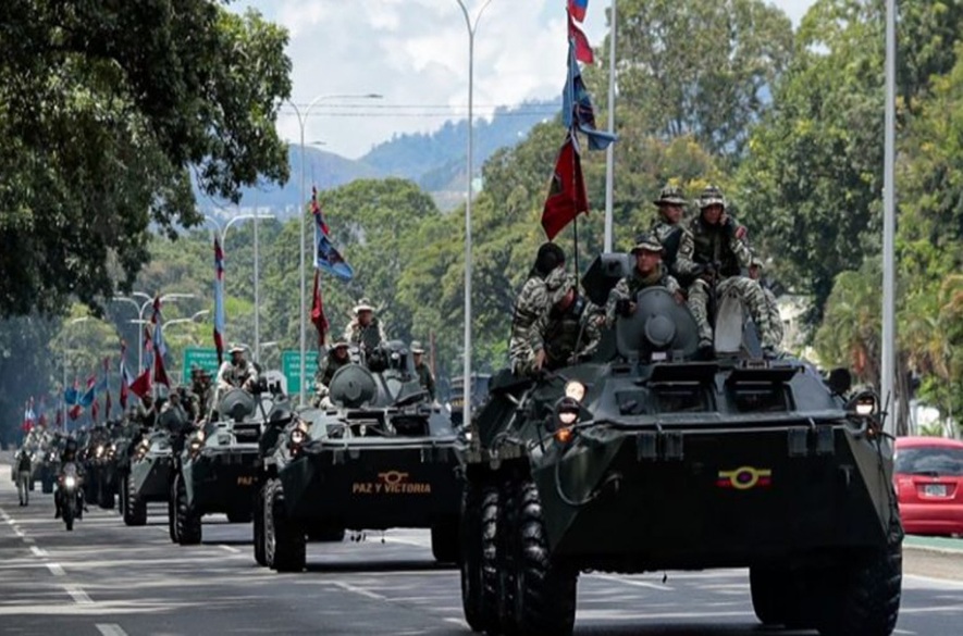 Fuerte presencia militar en caracas