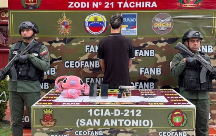 Lo descubrieron con un arma dentro de un peluche