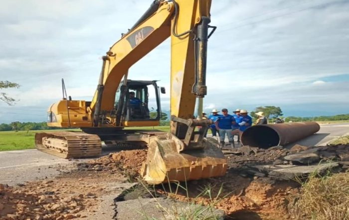 Continúan trabajos de reparación en El Chimborazo Troncal 5