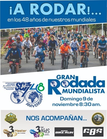 El domingo 9 tendremos la esperada rodada mundialista