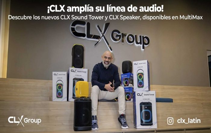 ¡CLX amplía su línea de audio! Descubre los nuevos CLX Sound Tower y CLX Speaker, disponibles en MultiMax