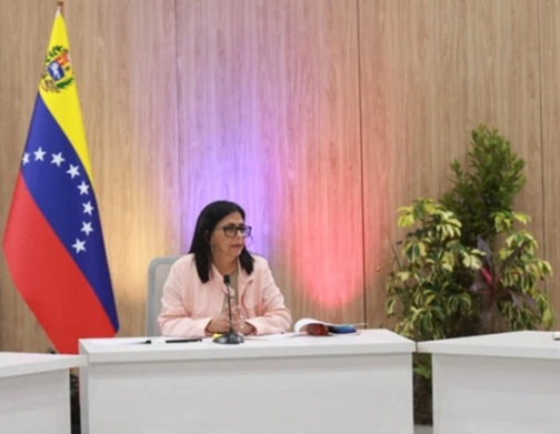 Delcy Rodríguez niega que EE.UU. esté al frente del Gobierno de Venezuela