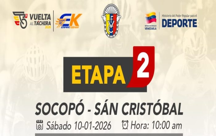Disfruta de la segunda etapa de la vuelta al Táchira 2026
