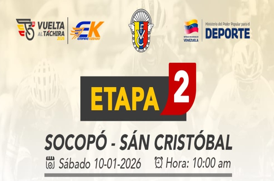 Disfruta de la segunda etapa de la vuelta al Táchira 2026