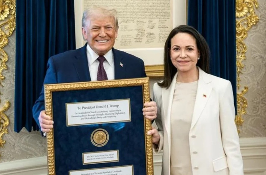 Maria Corina le entrega el Nobel a Trump