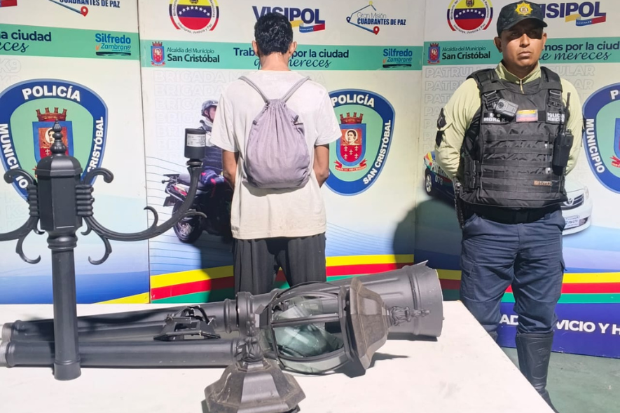 ​Aprehensión de ciudadano por daños al patrimonio público gracias al monitoreo de la Sala Situacional