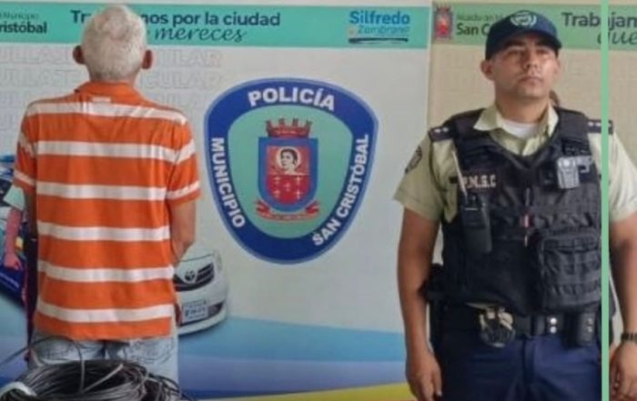 Detenido por hurtar material estratégico en comercios de San Cristóbal