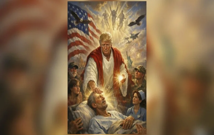 Trump  publica imagen encarnando a Jesús
