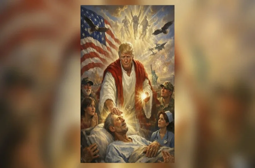 Trump publica imagen encarnando a Jesús