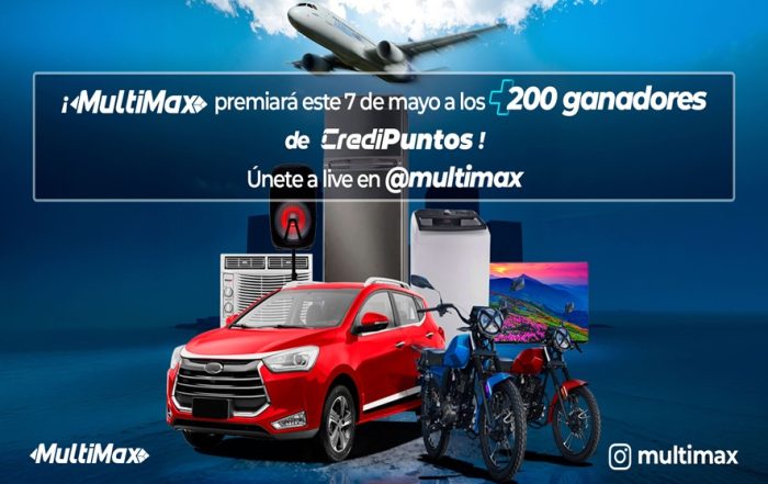 MultiMax activará su concurso mensual de CrediPuntos con más de 200 premios y transmisión en vivo este 7 de mayo