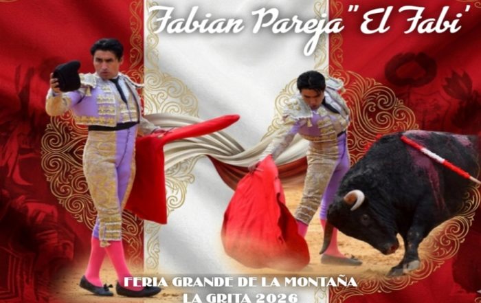 Peruano Fabián Pareja, "El Fabi" hará el paseíllo en La Grita.