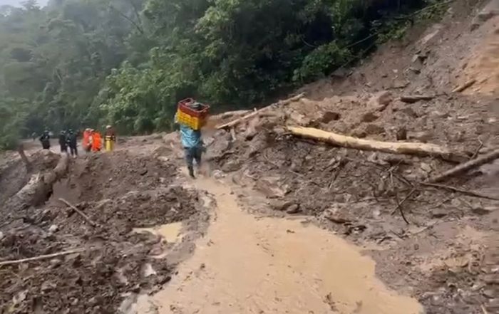 Táchira: Colapso de la vía en San Vicente de La Revancha