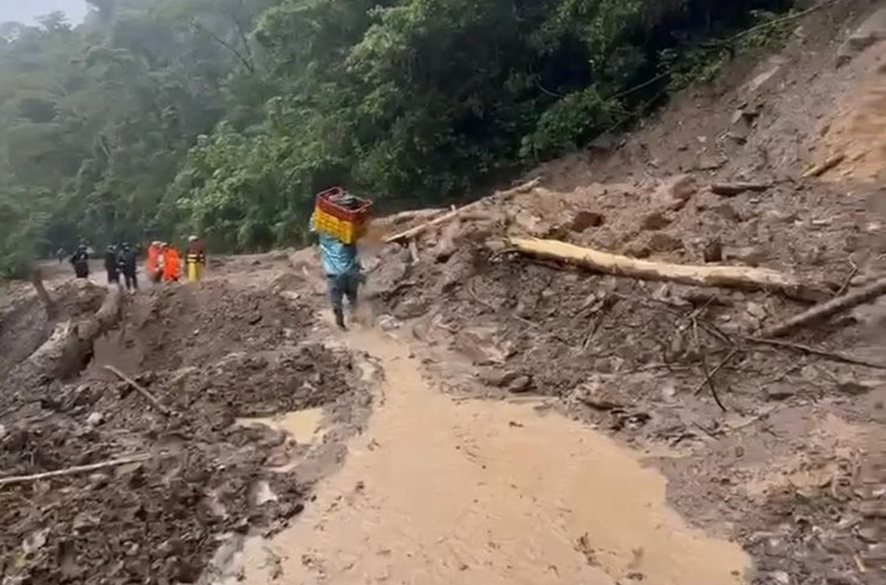 Táchira: Colapso de la vía en San Vicente de La Revancha