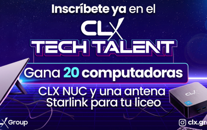 ¡Inscríbete ya en el CLX Tech Talent! Gana 20 computadoras CLX NUC y una antena Starlink para tu liceo