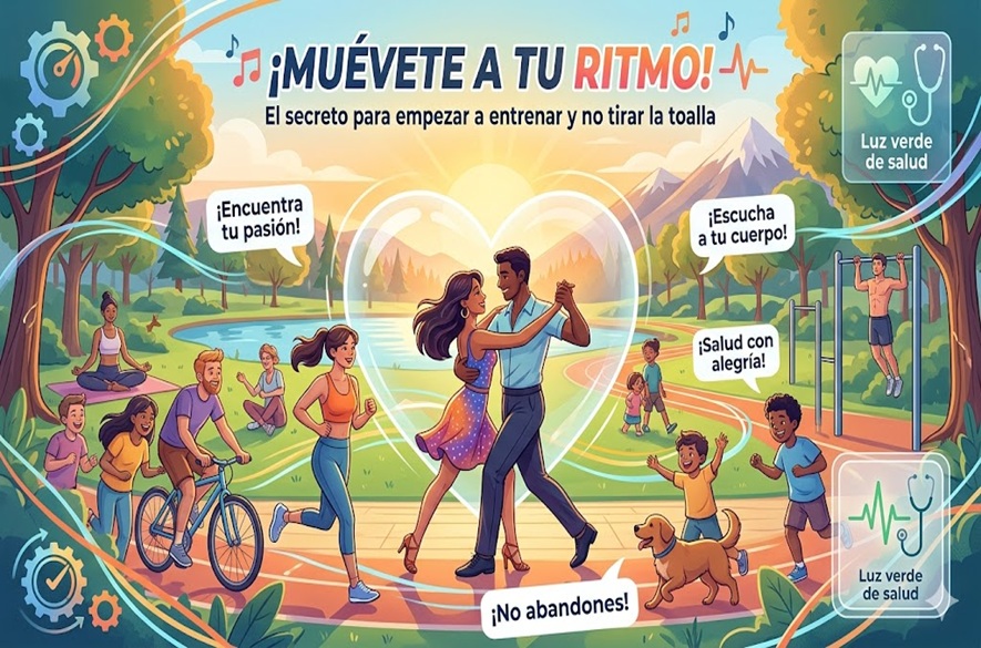 ¡Muévete a tu ritmo! El secreto para empezar a entrenar y no tirar la toalla